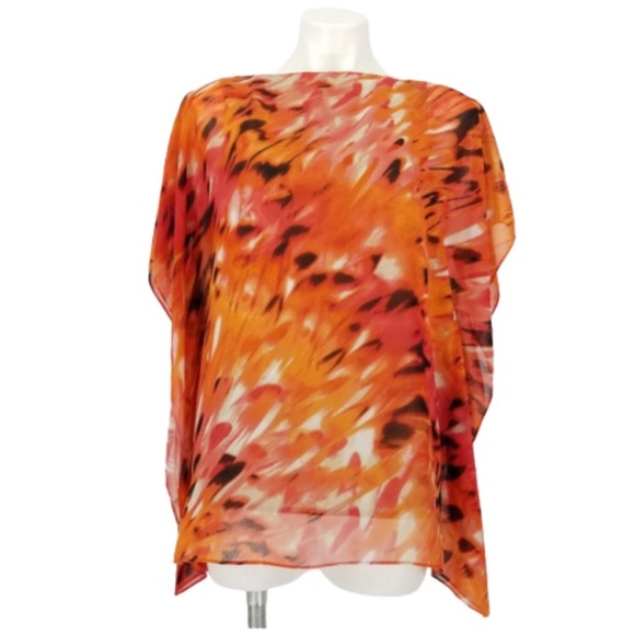 Calvin Klein Tops - Calvin Klein Chiffon Poncho Top Size S